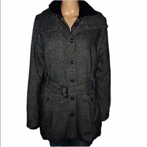 Guess black tweed winter coat